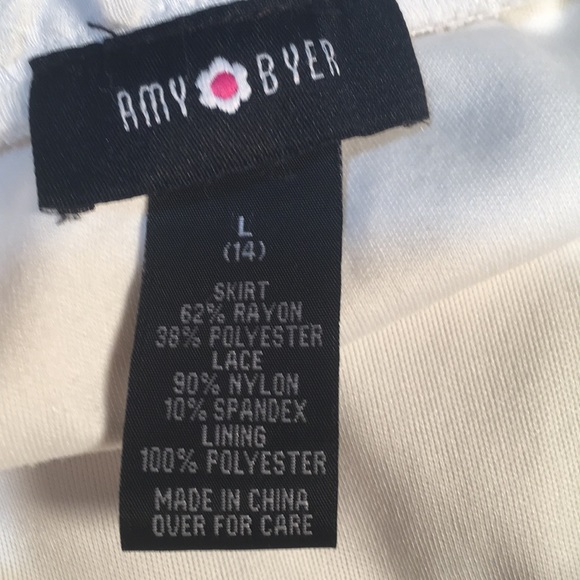 Amy Byer Linen and Lace Skirt, NWOT - Picture 3 of 4